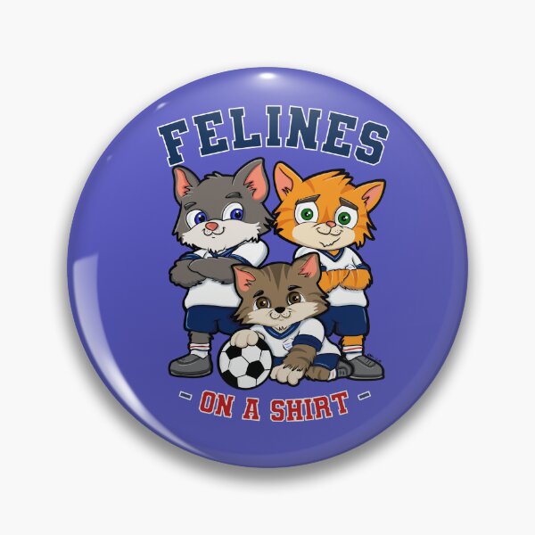 Item preview, Doug Carter’s Felines on a Shirt badge designed and sold by Okse.