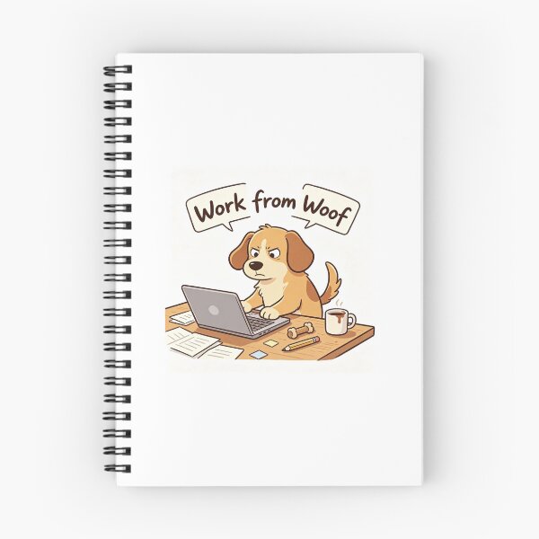 Item preview, dog with a work from home style logo designed and sold by carlsmart1.