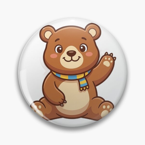 Item preview, Cute Waving Teddy Bear Cartoon designed and sold by Sneh024.