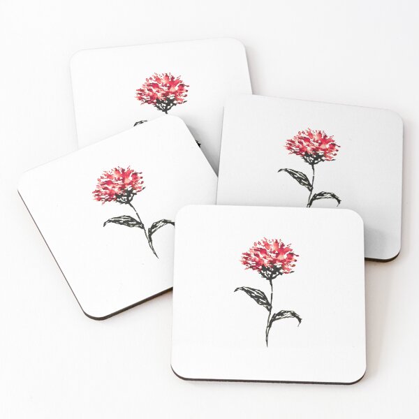 Item preview, Red Carnation Watercolor Flower Botanical Art Print designed and sold by Little Bloom Studio.