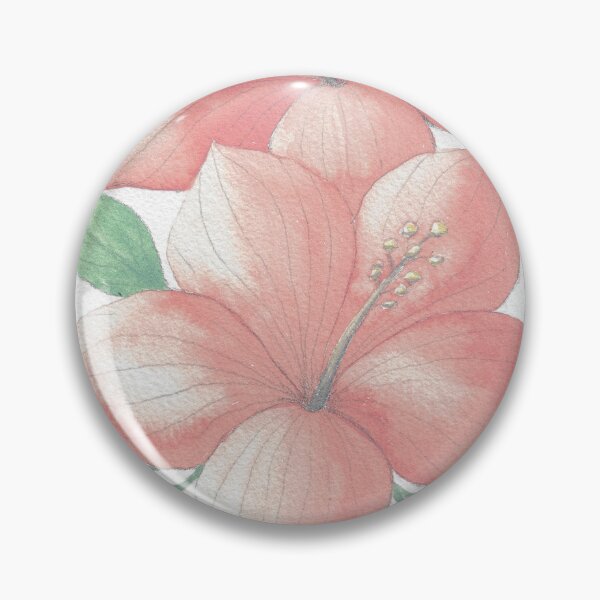 Item preview, Hibiscus - Watercolor painting in pastel shades designed and sold by Sandra  Steinke.