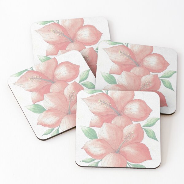 Item preview, Hibiscus - Watercolor painting in pastel shades designed and sold by Sandra  Steinke.