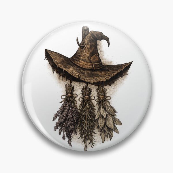 Item preview, Witch Hat Herbs Dark Academia Witchy Aesthetic Gothic Fashion designed and sold by irfanshikh.