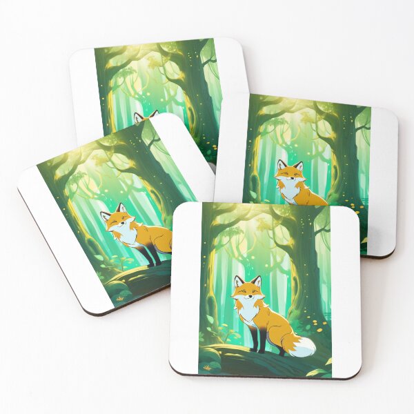 Item preview, Art - Stylized Red Fox, Fantasy Animation Inspired Illustration designed and sold by DoodyPets.