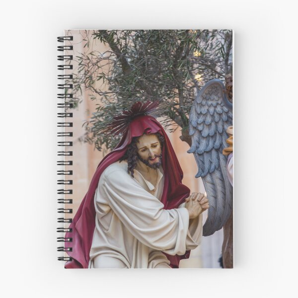 Item preview, Jesus Statue Praying With Angel Wing Sculpture During Holy Week Religious Procession designed and sold by Nmallia.