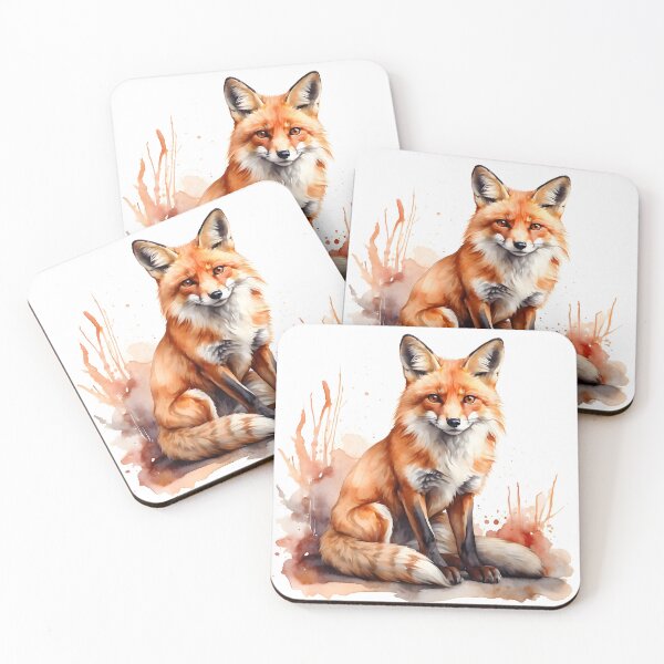 Item preview, Red Fox Watercolor Painting designed and sold by RawNaturePrints.