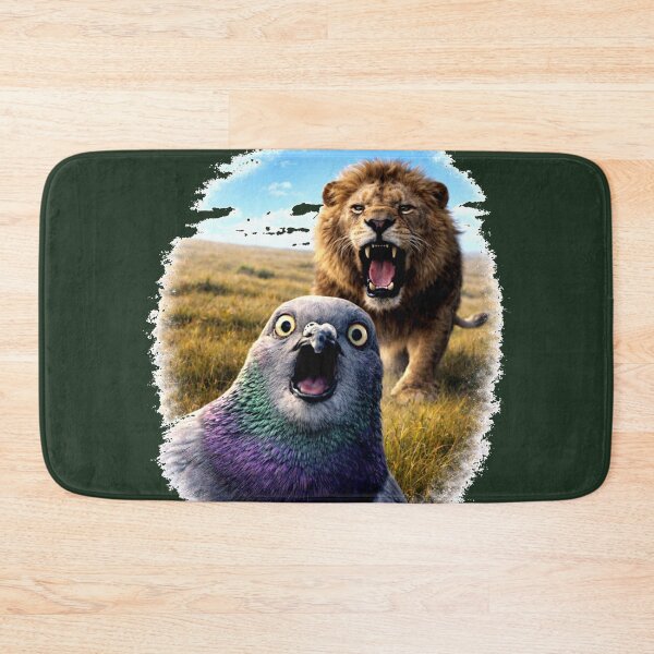 Item preview, Unhinged Pigeon Selfie With Lion designed and sold by azule1.