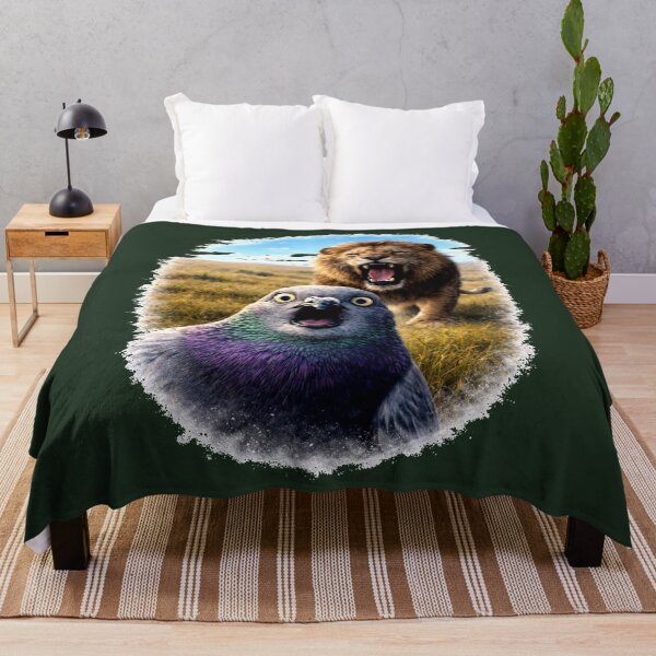 Item preview, Unhinged Pigeon Selfie With Lion designed and sold by azule1.