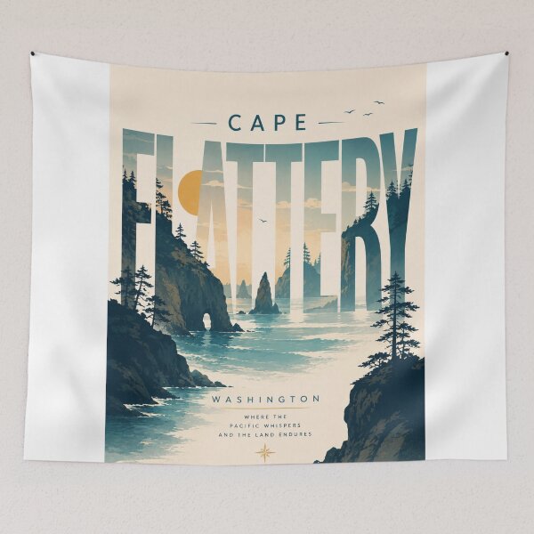 Item preview, Cape Flattery Washington Olympic Peninsula Makah Reservation Pacific Coast designed and sold by StampMyPassport.