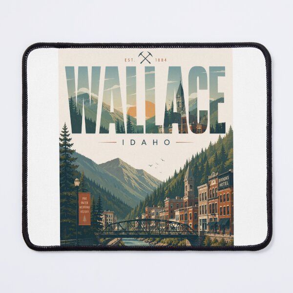 Item preview, Wallace Idaho Silver Valley Historic Mining Town Bitterroot Mountains designed and sold by StampMyPassport.