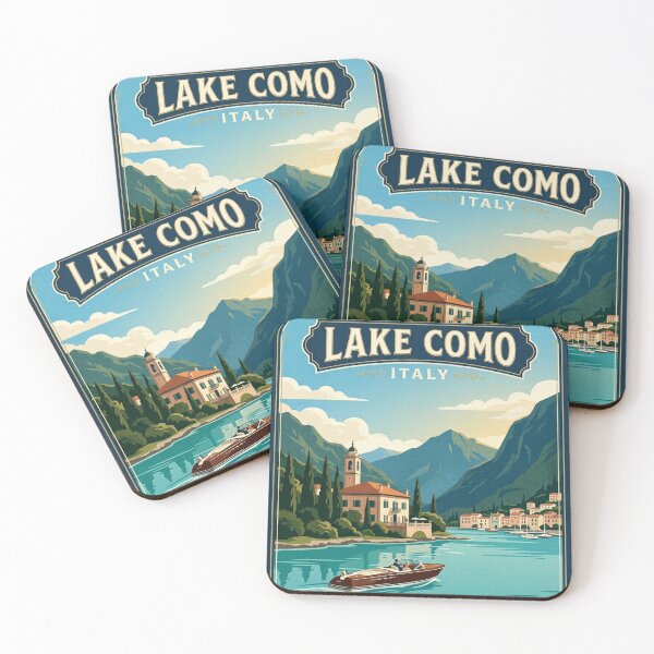 Item preview, alps lake como italy travel poster designed and sold by terrelldonald.