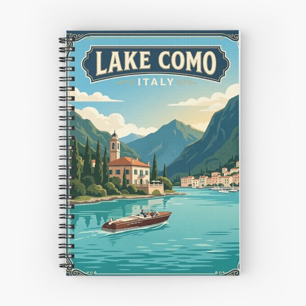 Item preview, alps lake como italy travel poster designed and sold by terrelldonald.