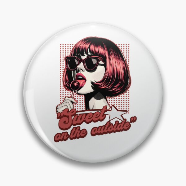 Item preview, Sweet On The Outside Retro Pop Art Girl T-Shirt designed and sold by lenalenspod.