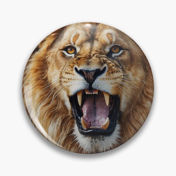 Item preview, Majestic Roaring Lion Watercolor Painting designed and sold by RawNaturePrints.