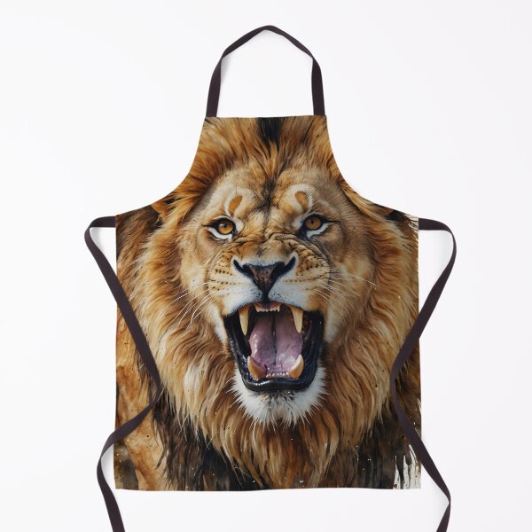 Item preview, Majestic Roaring Lion Watercolor Painting designed and sold by RawNaturePrints.