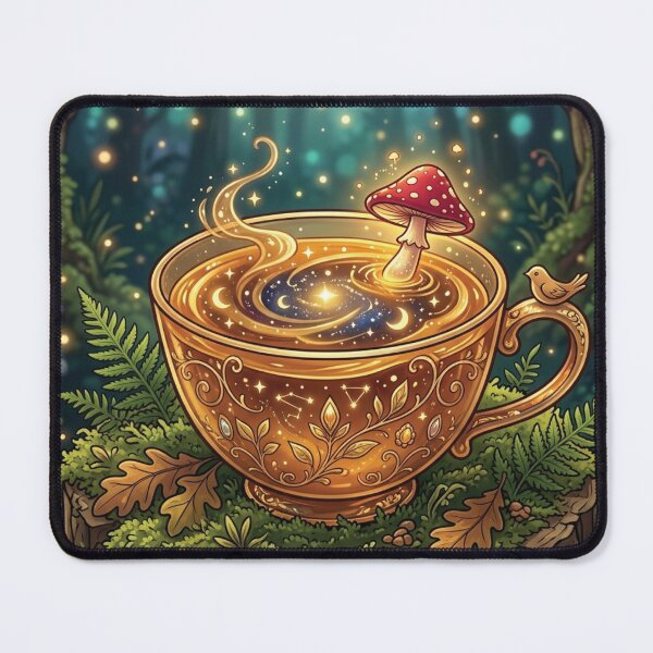 Item preview, Magical Forest Galaxy Teacup Art - Whimsical Cottagecore Mushroom Aesthetic designed and sold by raedattia.