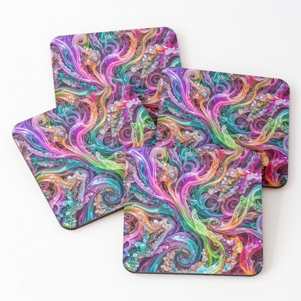 Item preview, Psychedelic Rainbow Swirls | Neon Abstract Crystal Flow Art | Vibrant Cosmic Fluid Pattern designed and sold by AP Digi Store.