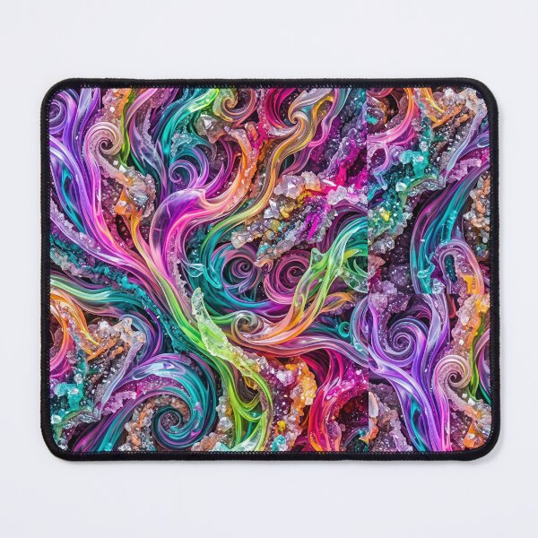 Item preview, Psychedelic Rainbow Swirls | Neon Abstract Crystal Flow Art | Vibrant Cosmic Fluid Pattern designed and sold by AP Digi Store.