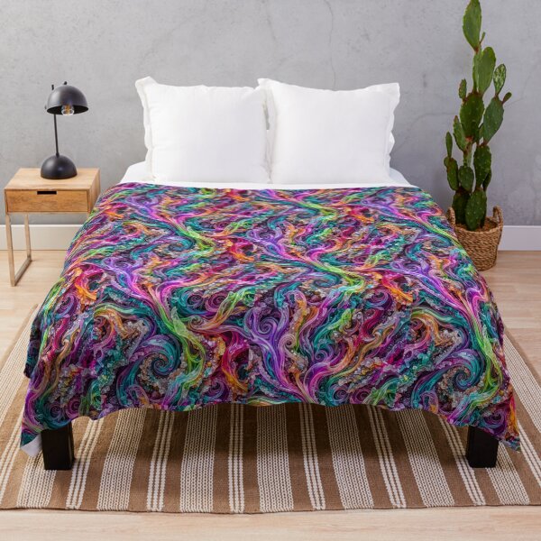 Item preview, Psychedelic Rainbow Swirls | Neon Abstract Crystal Flow Art | Vibrant Cosmic Fluid Pattern designed and sold by AP Digi Store.