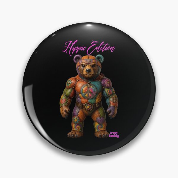 Item preview, Iron Teddy Hippie – Peace & Love Bear Warrior designed and sold by Woof-zil.