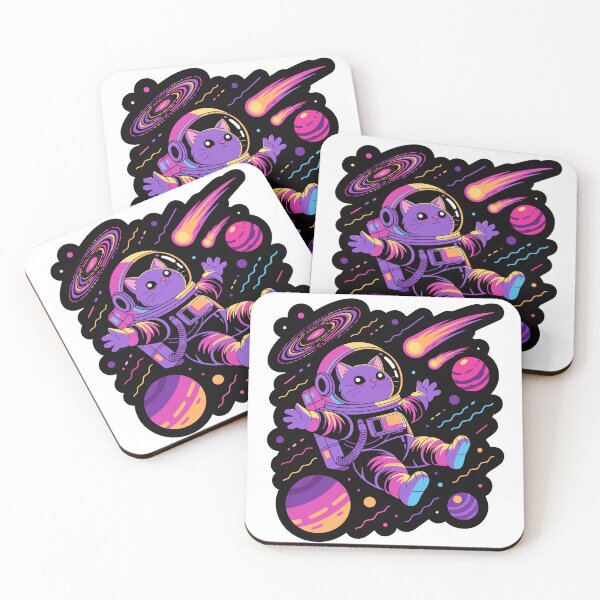Item preview, Retro Space Cat Sticker designed and sold by inkfusionhub99.