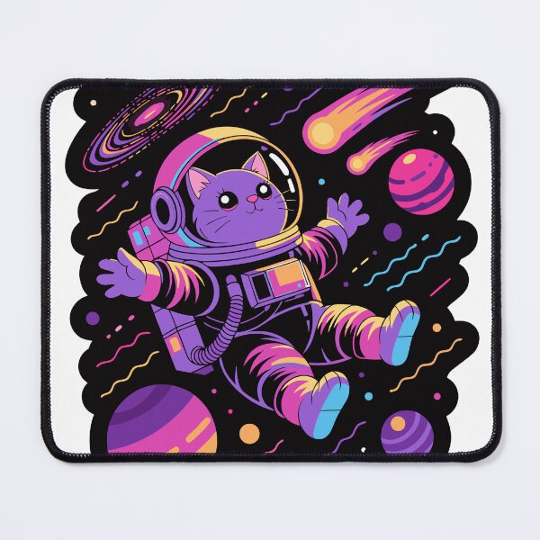 Item preview, Retro Space Cat Sticker designed and sold by inkfusionhub99.