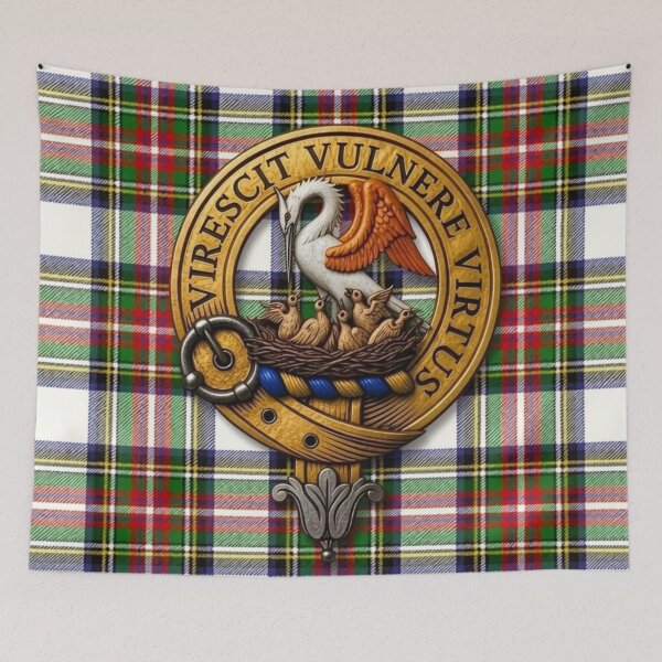 Item preview, Stewart Crest 3D and Modern Dress Tartan designed and sold by Kirrindy Designs.