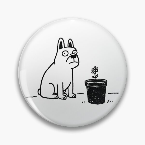 Item preview, Funny French Bulldog Sticker | Judgmental Dog Meme | Minimal Line Art designed and sold by toriodesigns.