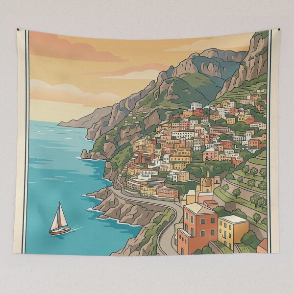 Item preview, sunset amalfi coast italy designed and sold by terrelldonald.