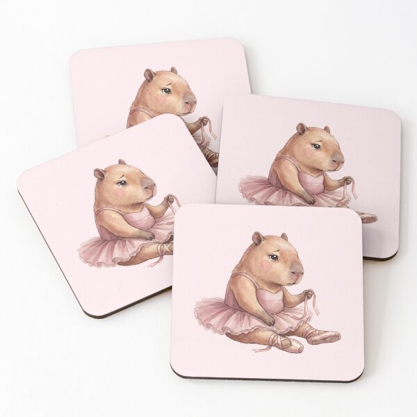 Item preview, Sad Crying Capybara Ballerina in Pink Tutu designed and sold by MythicCotton.