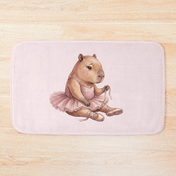 Item preview, Sad Crying Capybara Ballerina in Pink Tutu designed and sold by MythicCotton.