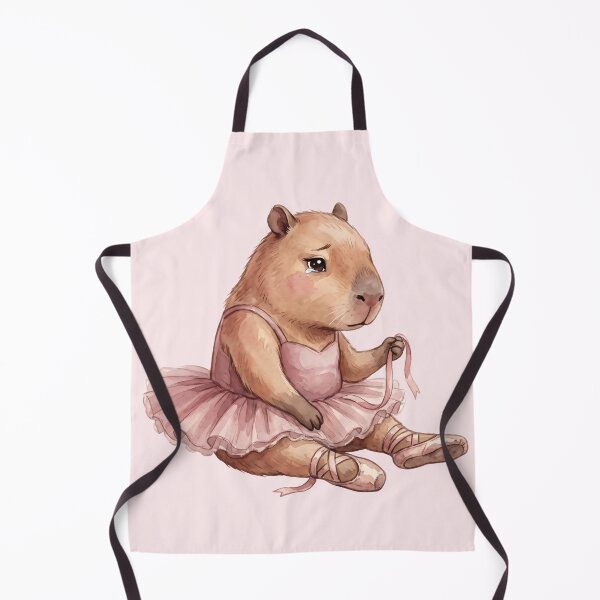 Item preview, Sad Crying Capybara Ballerina in Pink Tutu designed and sold by MythicCotton.