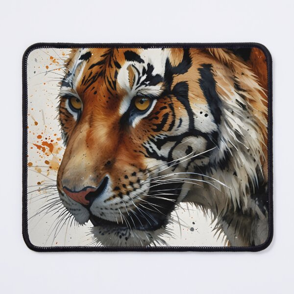 Item preview, Fierce Bengal Tiger Watercolor Painting designed and sold by RawNaturePrints.