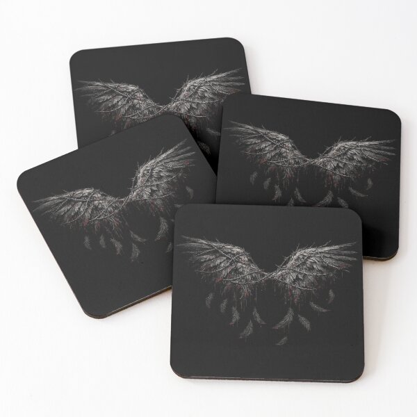 Item preview, Dark Fallen Angel Wings Gothic Dripping Blood Fantasy Design designed and sold by irfanshikh.
