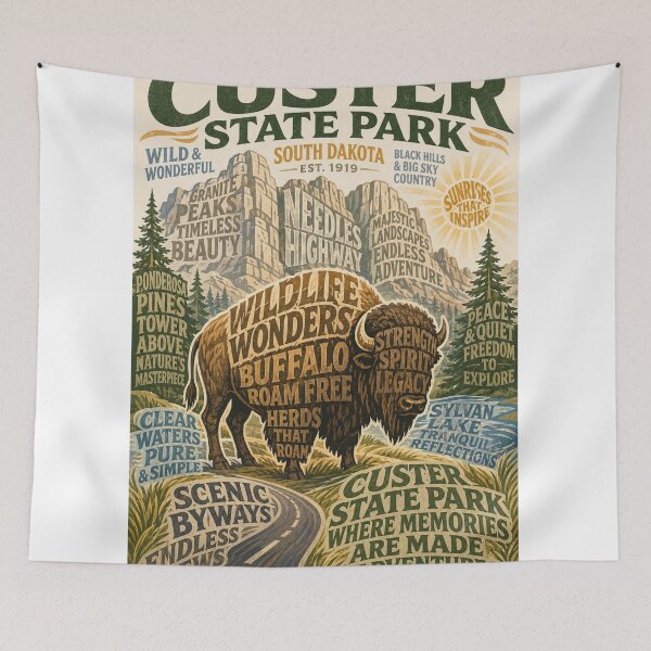 Item preview, Custer State Park South Dakota Black Hills Needles Highway Wildlife Loop designed and sold by StampMyPassport.