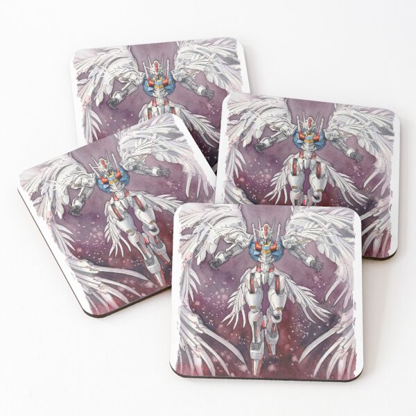 Item preview, full colour aerial gundam wing watercolour art designed and sold by sabartgunpla.