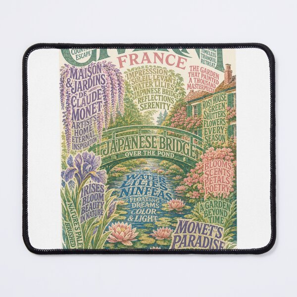 Item preview, Giverny France Claude Monet Water Lily Pond Japanese Bridge Normandy designed and sold by StampMyPassport.