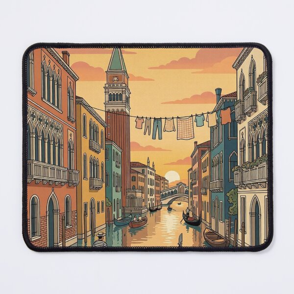 Item preview, Venice Italy Vintage Travel Poster Gondola Canal designed and sold by terrelldonald.