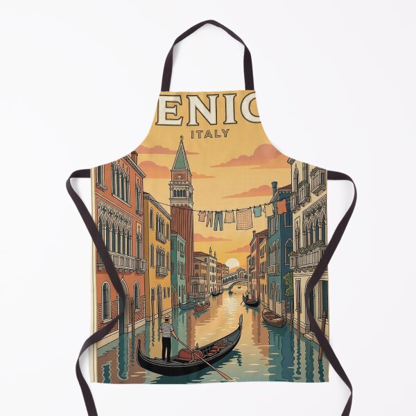 Item preview, Venice Italy Vintage Travel Poster Gondola Canal designed and sold by terrelldonald.