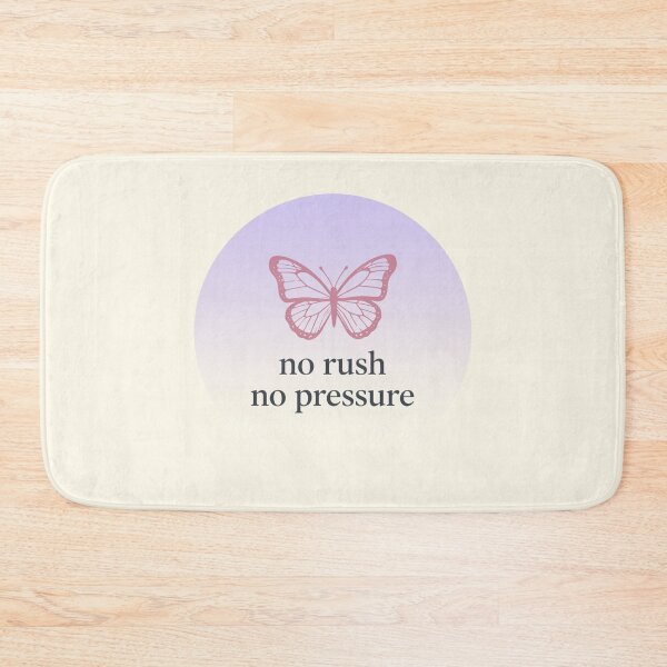 Item preview, No Rush No Pressure – Butterfly Minimalist Quote designed and sold by CosmicQuietLab.