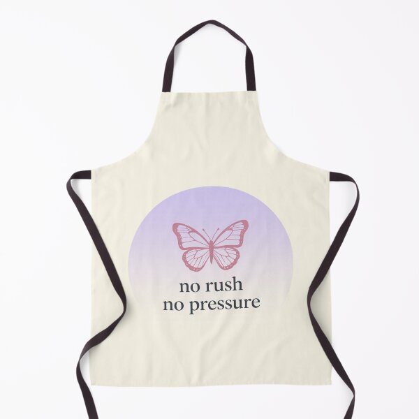 Item preview, No Rush No Pressure – Butterfly Minimalist Quote designed and sold by CosmicQuietStudio.