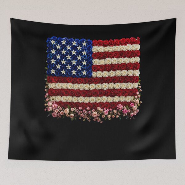 Item preview, USA Shirt, Flower USA Shirt, United States Shirt, 4th of July Shirt, Floral Patriotic Shirt, USA Shirt, American Flag designed and sold by THREE LITTLE BEANS.