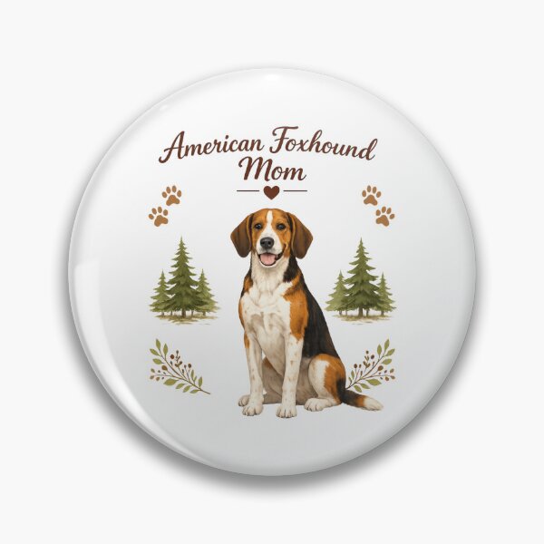 Item preview, American Foxhound Mom Cute American Foxhound Dog Lover Vintage Watercolor Illustration designed and sold by FurAndFlaireg.