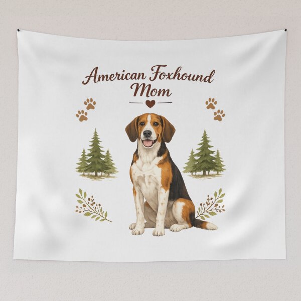 Item preview, American Foxhound Mom Cute American Foxhound Dog Lover Vintage Watercolor Illustration designed and sold by FurAndFlaireg.
