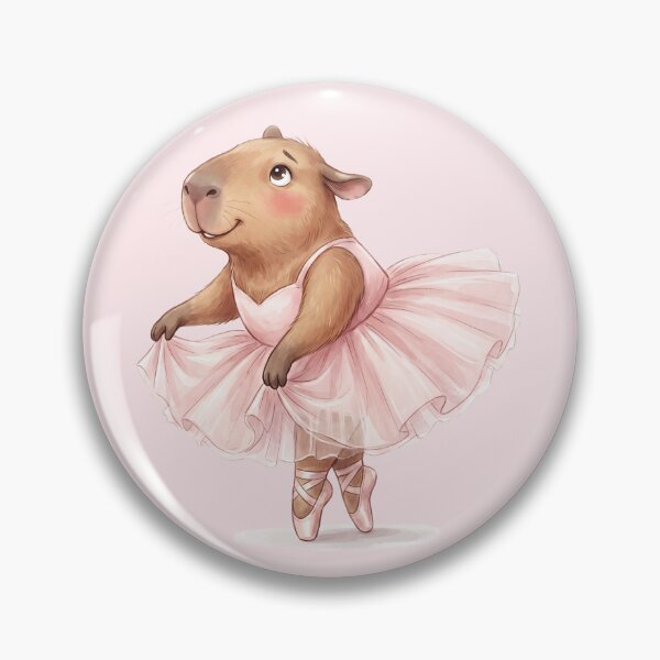 Item preview, Sweet Capybara Ballerina in Pink Tutu designed and sold by MythicCotton.