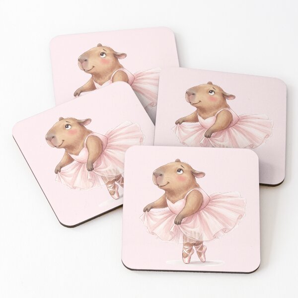 Item preview, Sweet Capybara Ballerina in Pink Tutu designed and sold by MythicCotton.