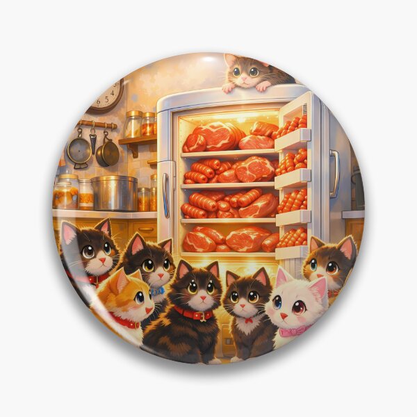 Item preview, Cats Loving Steaks and Sausages designed and sold by M-Y-A-R-T-.