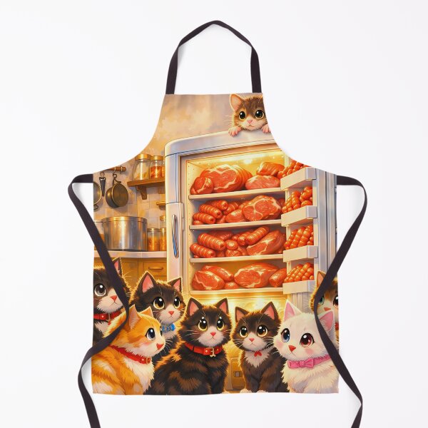Item preview, Cats Loving Steaks and Sausages designed and sold by M-Y-A-R-T-.