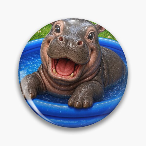 Item preview, Paddling Hippo designed and sold by MariaLouise-Art.