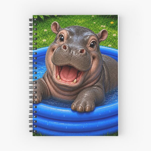 Item preview, Paddling Hippo designed and sold by MariaLouise-Art.